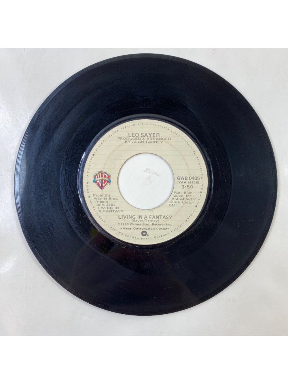 Vintage 45 RPM Vinyl Single Leo Sayer Living In A Fantasy / More Than I Can Say